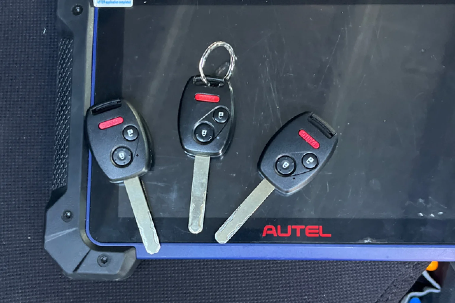 Honda car keys on Autel programming device